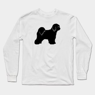 Tibetan Terrier Silhouette Long Sleeve T-Shirt